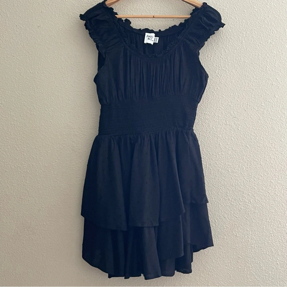 Princess Polly Elegant Black Ruffle Festival Boho‎ Romper Dress
